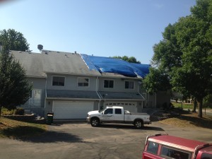 Lightning Strike caused fire damage to this townhouse complex